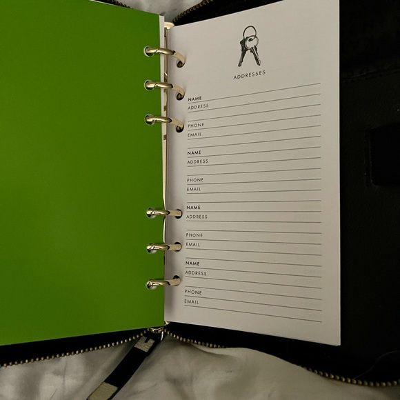 ♠️ KATE SPADE ♠️  Personal Planner Organizer Arbor Hill Bonbon Stripe 2022 - Picture 11 of 15